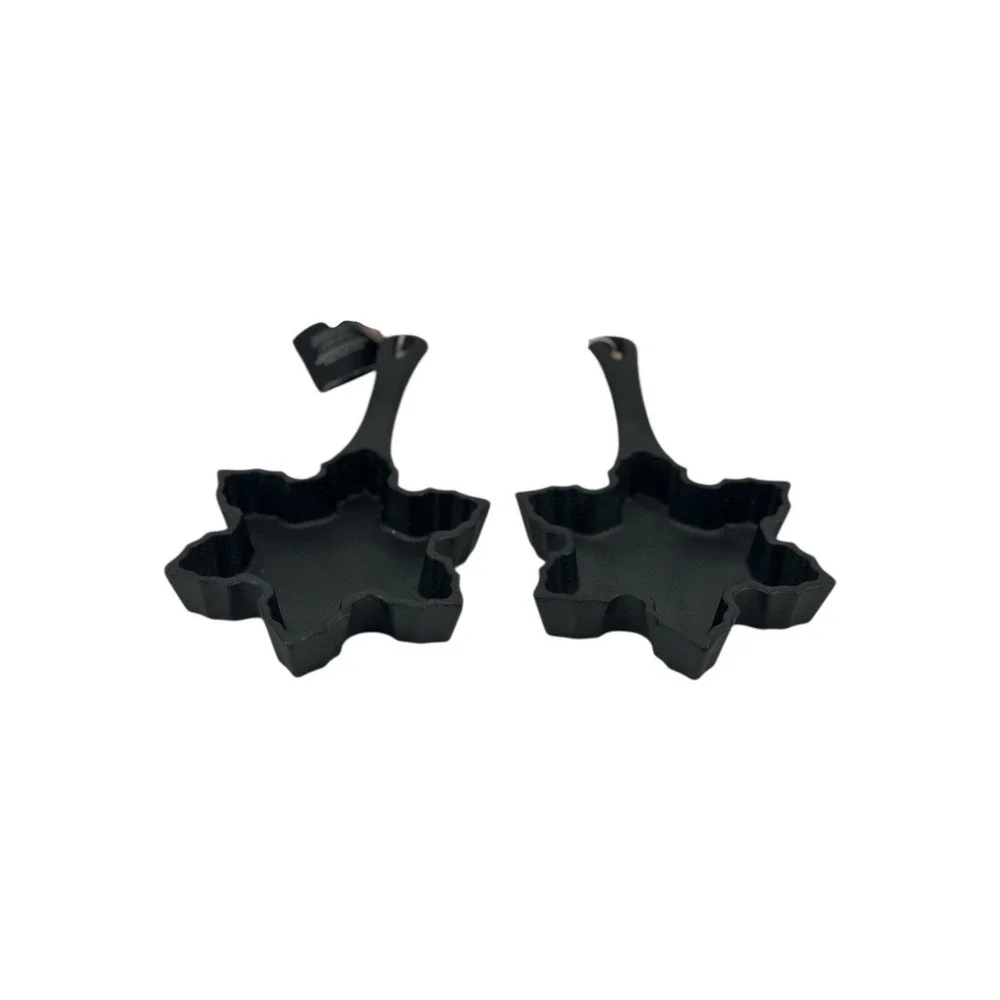 MasterClass Cast Iron Cookie Skillet Leaf Shape Set of 2 Heavy Pan